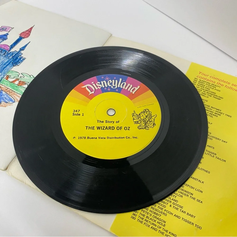 Vintage The Wizard of Oz Book & Vinyl Record See Hear Read Disney 1978 Classic